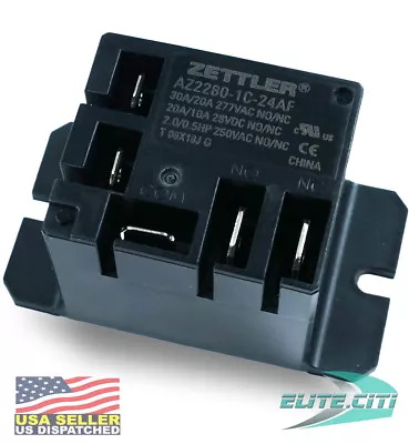 Zettler Mini Power Relay  AZ2280-1C-24AF 30A 277VAC 28VDC -UNIVERSAL 24 AC Volt • $11.25