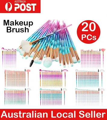 SALE 20PCS Eye Make-up Brushes Diamond Unicorn Eyeshadow Eyebrow Blending Brush • $13.08