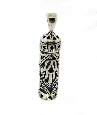 Kabalah Hand Mezuzah Pendant / Charm With Prayer In Sterling Silver • $13.99