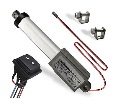2  Stroke 12V Micro Linear Actuator With Momentary Switch 188N/42lb Mini Sma... • $68.92