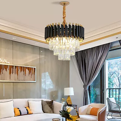 Modern Elegant Crystal Lamp Fixture Lighting Chandelier Ceiling Pendant Light • $98