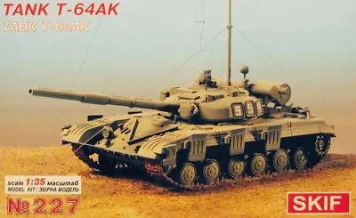 Skif 227 Russian Soviet Commander Tank T-64AK Plastic 1/35 Scale Model Kit • $45.95