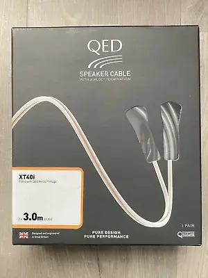 QED XT40i Speaker Cable - 3 Metre Pair Banana Plug Pre-Terminated • £90