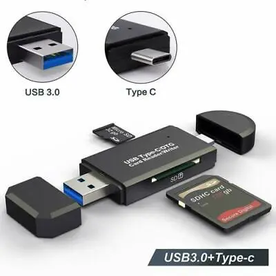 Card Reader USB 3.0 Type C Micro SD TF OTG Smart Memory Adapter Laptop Computer • $3.96