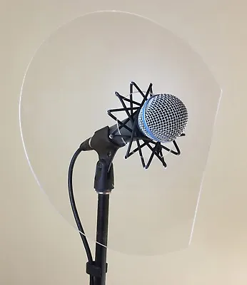 Trombone Microphone Reflector Shield For Live Sound Monitoring Fits Most Mics • $29
