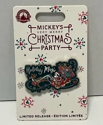 WDW Disney 2023 Mickey's Very Merry Christmas Party Mickey Santa Sleigh Pin -New • $19.99