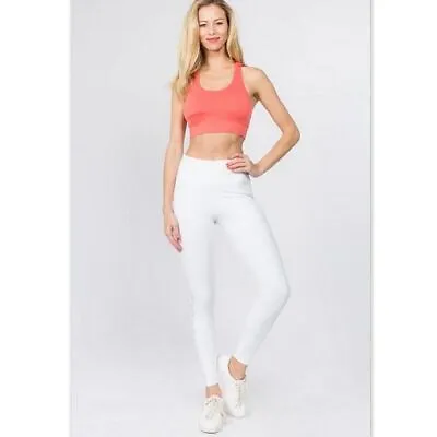 Womens Active Lace-Up Mesh Side Workout Stretchy Leggings High Waist Ultra Soft • $17.90