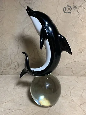 Vintage Murano Art Glass Dolphin Italy 13  • $49.99