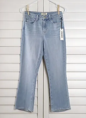 L'AGENCE NWT $228 Nadia Cropped Straight Leg Hi Rise Jeans In Blue Cloud Size 25 • $59.99
