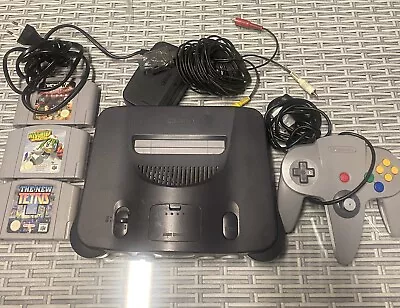 Nintendo 64 N64 Console Bundle Lot + 3 Games + Controller • $249