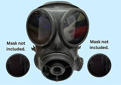 S10 Respirator Rubber Gas Mask Outset Safety Clip On Lens Covers Black • £29.99