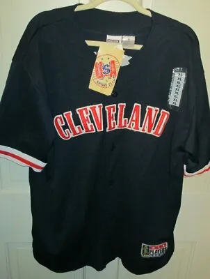 NWT Cleveland Indians Embroidered 13 Vizquel Men's Button Front Baseball Jersey • $69.95