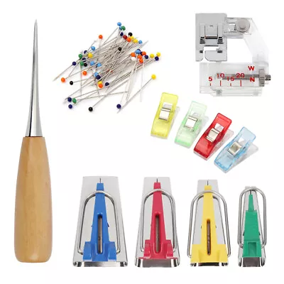 $7.12 • Buy 60Pcs Fabric Bias Binding Tape Maker Kit Binder Foot For Sewing & Quilting DIY