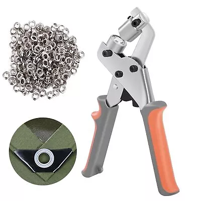 Grommet Tool Kit 3/8 Inch Grommet Press Plier Punch Pliers Kit W/ 500pcs Eyelets • $23.99