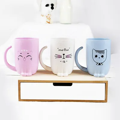 £5.29 • Buy Biodegradable Wheat Kitty Cat Mug Coffee Cup 300ml Unbreakable Christmas Gift UK
