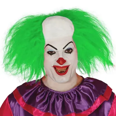 Crazy Killer Clown Green Wig Bald Cap The Joker Funny Scary Clown Killer Horror  • $16.99