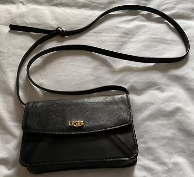 Black  Leather Ugg Mini Cross Body Bag. New • £45