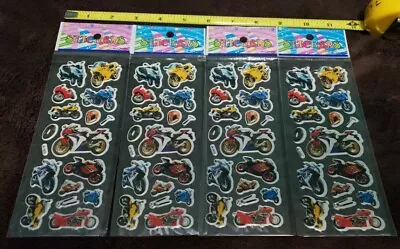 Motorcycle/bike Jolee Style Scrapbook Album Bubble-Puffy Decal/Stickers (4 Pack) • $1.68