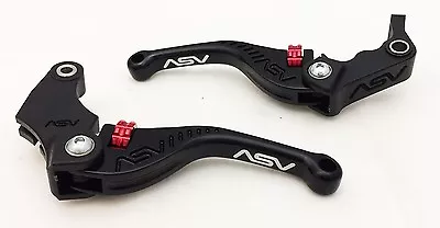 ASV F3 Black Shorty Unbreakable Adjustable Brake Clutch Levers Triumph Kawasaki • $220