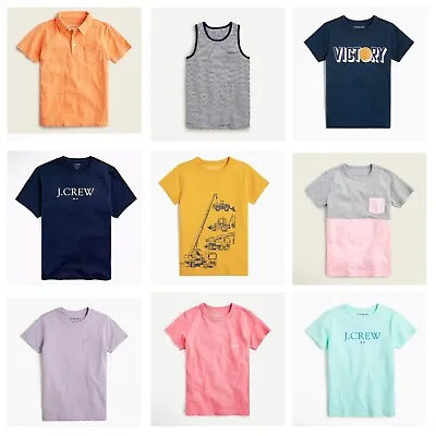 NWT J.CREW Crewcuts Boy T-shirts | Sizes XXS/2-3 XS/4-5 S/6-7 M/8 L/10 XL/12 • $12.95