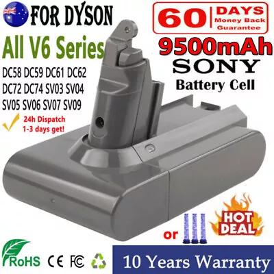 9500mAh Replacement Battery For V6 Animal Absolute DC58 DC59 DC61 DC62 SV03 SV04 • $30.99