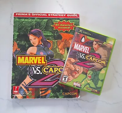 Marvel Vs. Capcom 2 (Microsoft Xbox 2003) Complete W/ Manual + RARE GUIDE  • $254.99