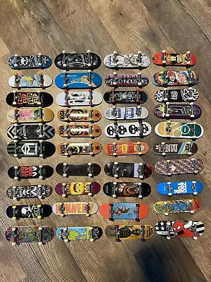 Lot 40 Tech Deck Fingerboard Skateboards W/ Display Storage Case Vintage 90s 00s • $89.99