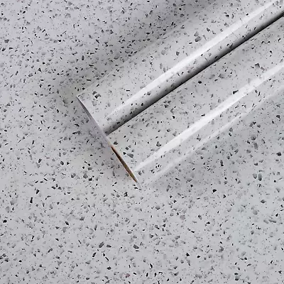 236 X 30 Inch White Granite Contact Paper For Countertops Peel And Stick Terrazz • $81.21