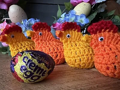 4 Handmade Crochet Easter Chick Cosy Egg Cover • £7