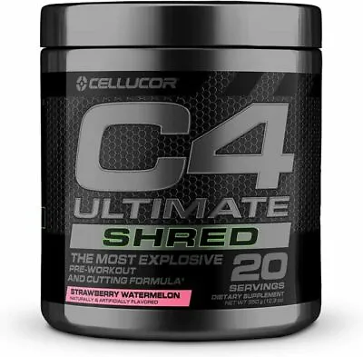 Cellucor C4 ULTIMATE SHRED Pre-Workout Energy 20 Servings STRAWBERRY WATERMELON • $20.69