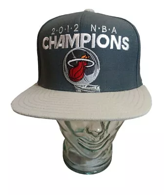 Miami Heat Adidas 2012 NBA Champions Official Locker Room Snapback Cap Hat OSFA • $19.99