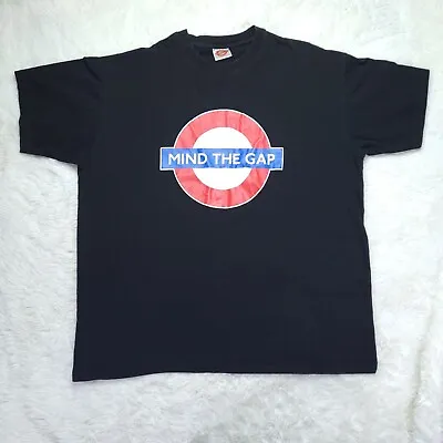 FLAWS READ Vintage Official LONDON UNDERGROUND  Mind The Gap  Shirt 2XL  • $8