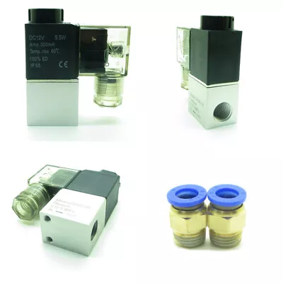 Pneumatic Air Solenoid Valve NC 2 Way 2 Position 2V025-08 12V 24V 220V+ Fittings • £11.88