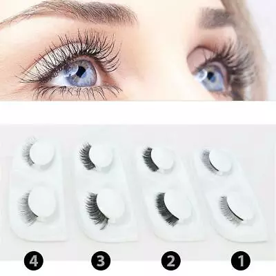 £2.50 • Buy False Eyelashes No Magnetic Eyelashes Self Adhesive Natural Full Volume EffectX1