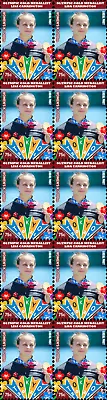 LISA CARRINGTON TOKYO OLYMPICS K-1 200m KAYAK GOLD MEDAL STAMP STRIP #2 • $6