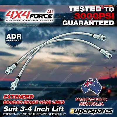 2 Front Braided Extended L+R Brake Hoses For Toyota Hilux LN106 LN46 LN 60 61 65 • $99