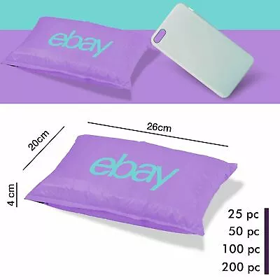 EBay Branded Packaging Padded Bubble Plastic Mailers 20cm X 26cm 4cm Lip • £10.37