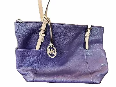 Michael Kors Large Pebbled Soft Purple Tote Shoulder Handbag Purse • $57