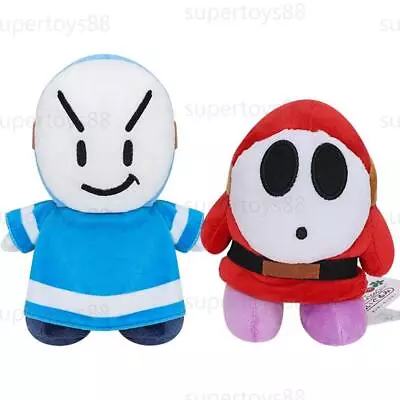 Super Mario Bros Eddy The Mask Stuffed Doll Shy Guy Plush Toy Kid Birthday Gifts • $8.99