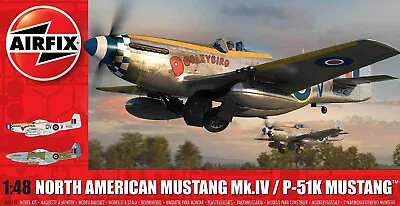 Airfix North American Mustang Mk.IV/P-51K Mustang 1:48 Scale Model Plane A05137 • $23.99