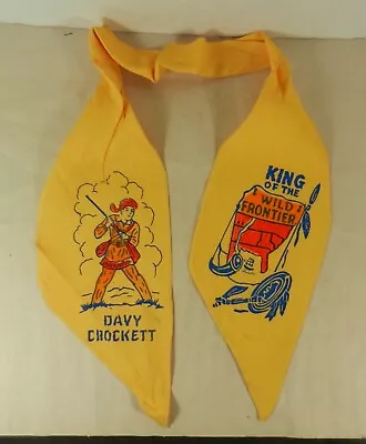 Vtg. 1950s Davy Crockett King Of The Wild Frontier Neckerchief Tie Western • $9.99