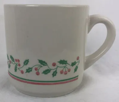 Vintage Arbys Christmas Collection Mug Holly Coffee Tea Cup 1987 White 10 Oz  • $7.99