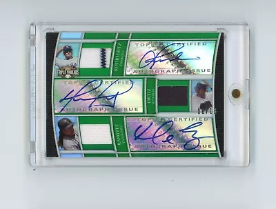 2010 Triple Threads Alex Rodriguez David Ortiz Manny Ramirez Relic Auto /18 • $450