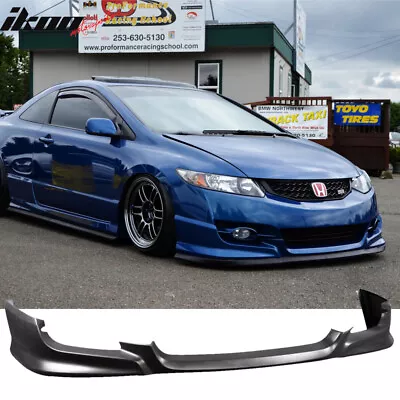 Fits 09-11 Honda Civic Coupe HF-P Style Front Bumper Lip Spoiler Unpainted PU • $104.99