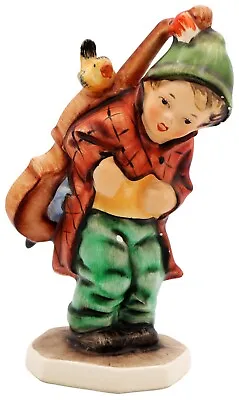 Vintage Ceramic Friedel Bavaria Figurine - Little Boy With Bird And Cello • $14.99