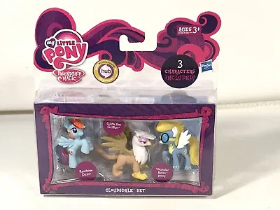 My Little Pony Friendship Magic Cloudsdale 3 Pony Set Rainbow Dash Griffon Bolts • $19.99