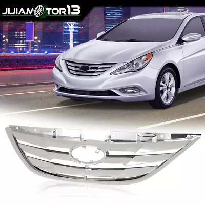 Fit For 2011-2013 Hyundai Sonata Front Grille Assembly Grill Chrome ABS Plastic  • $41.47