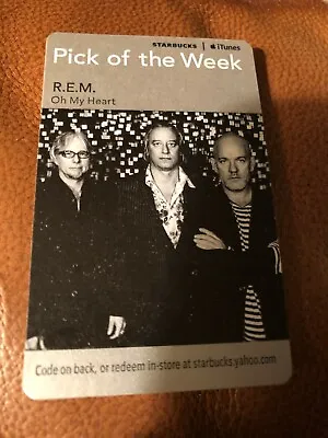 $24.59 • Buy NEW R.E.M. Starbucks/iTunes Card For  Oh My Heart  Michael Stipe