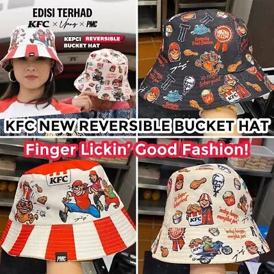 LIMITED EDITION KFC BUCKET HAT KFC X UJANG X PMC. Reverseable Bucket Hat • $35