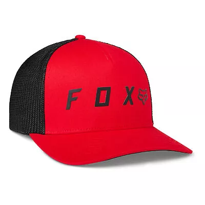 Fox Racing Mens Absolute Flexfit Hat Cap Curved Brim Iconic Logo Flame Red • $28.95